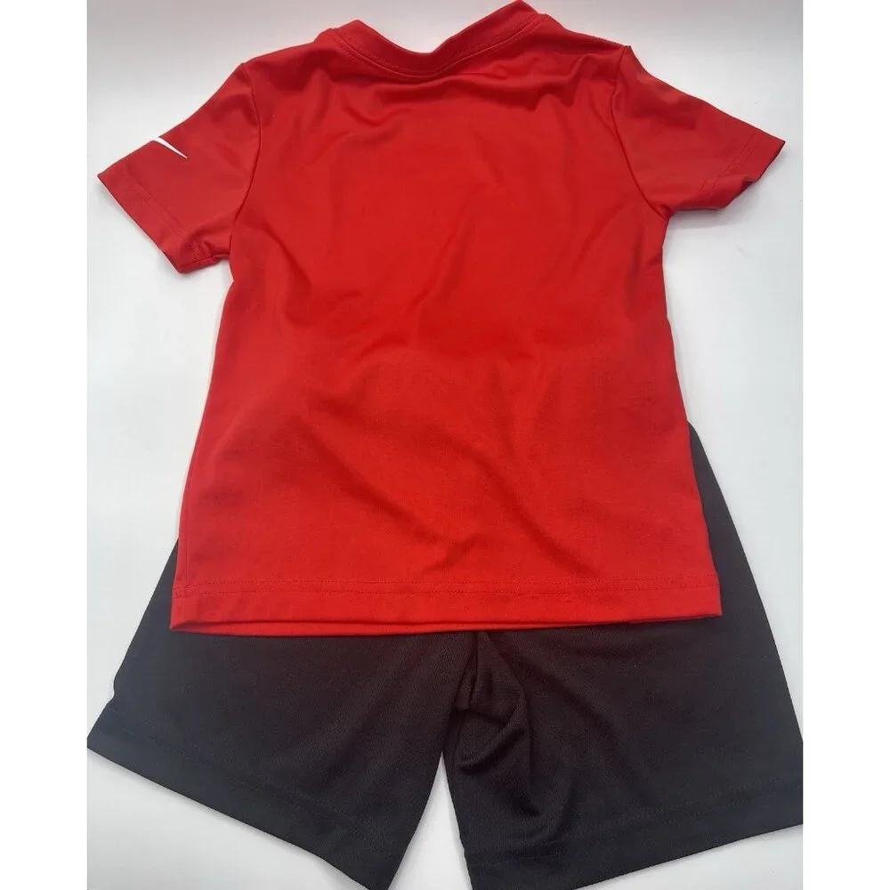 NIKE Short Set Boys‎ Size XS 4 Red Black